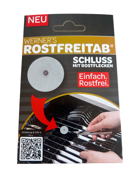 Werners Rostfreiutab gegen Flugrost am Besteck, der Bessere Rostschrecken... www.rostfreitab.de